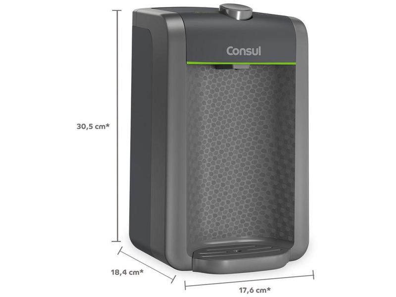 Imagem de Purificador de Água Consul CPC31AF Compacto com Filtragem Classe A Cinza - Água Natural