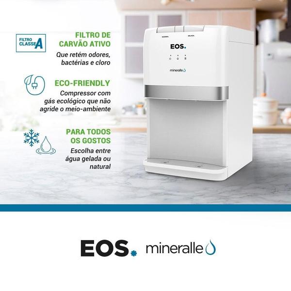 Imagem de Purificador de Água EOS Mineralle com Compressor Branco EPC02B 220V