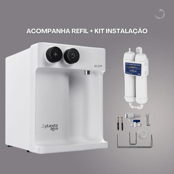 Imagem de Purificador de Água Natural, Gelada e Alcalina GIOM 220V - Branco