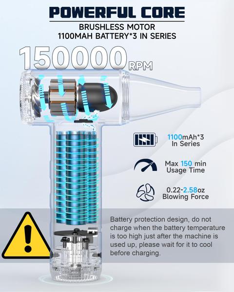 Imagem de Purificador de ar elétrico HOTFIEN 150000RPM Stepless Speed Orange