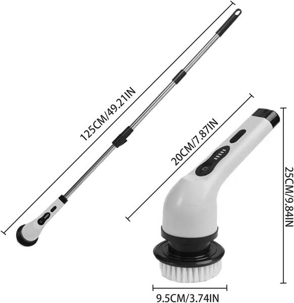 Imagem de Purificador giratório elétrico sem fio 9 cabeças de limpeza de reposição à prova d'água escova