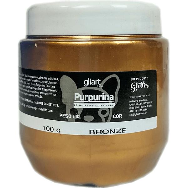 Imagem de Purpurina Em Pó Bronze 100g Glitter