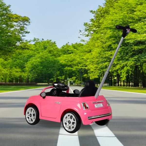 Imagem de Push Car Best Ride On Cars Fiat 500 Pink com música e luz