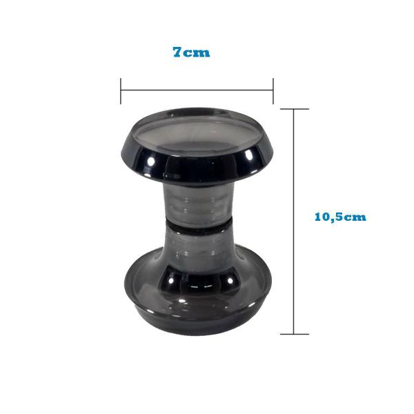 Imagem de Puxador 1 Furo Para Porta De Vidro Médio Em Resina Fume