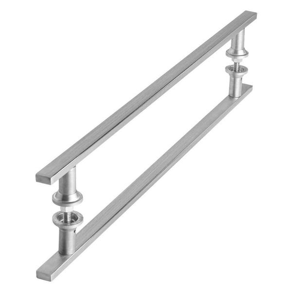 Imagem de Puxador Aço Inox Escovado Para Porta De Vidro 50Cm M.S