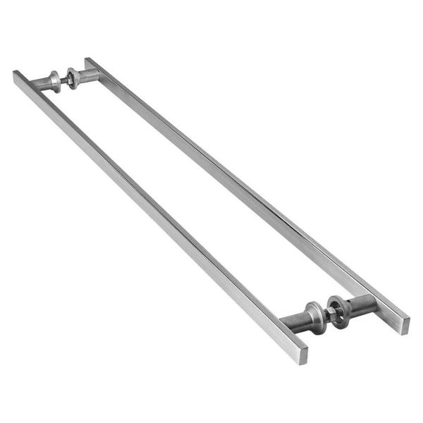 Puxador Aço Inox Escovado para Porta de Vidro 80cm M.S - HomeFull Imagem de Puxador Aço Inox Escovado para Porta de Vidro 80cm M.S