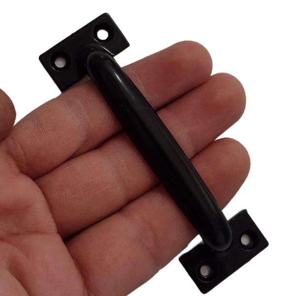 Imagem de Puxador alça para moveis porta janela Aliança 102mm Cor preto