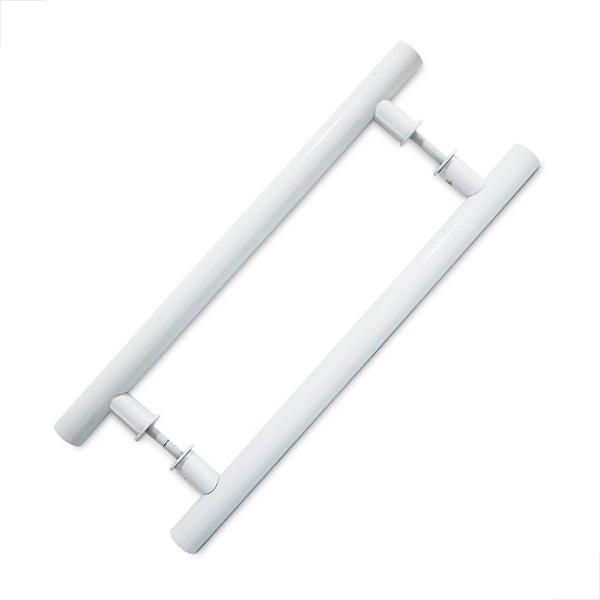 Imagem de Puxador Aluminio 40cm P/ Pivotante Madeira Vidro - Branco