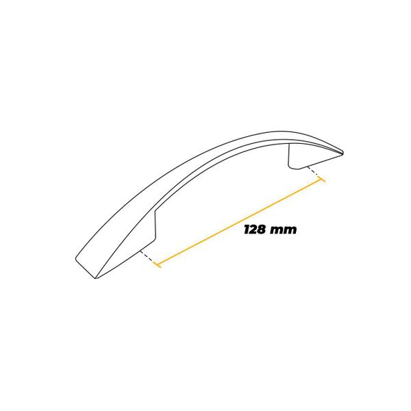 Imagem de Puxador Arco Cromado de 128 Mm Para Portas E Gavetas Il2092 Renna