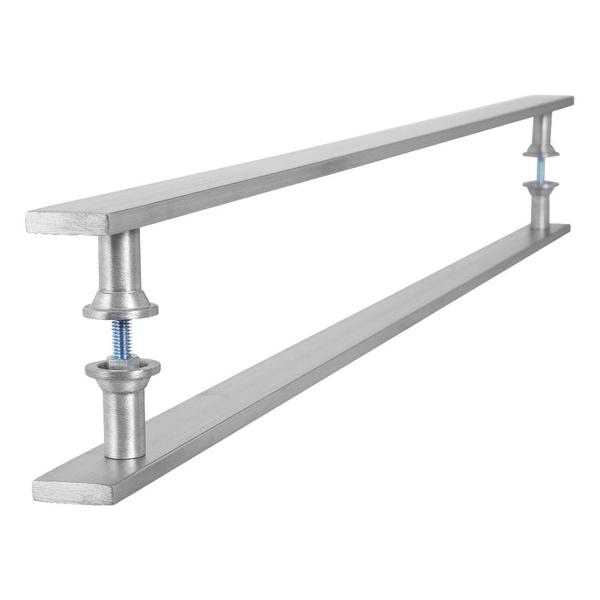 Puxador Barra Chata Inox Escovado Para Porta Madeira 40 cm - Homefull Imagem de Puxador Barra Chata Inox Escovado Para Porta Madeira 40 cm