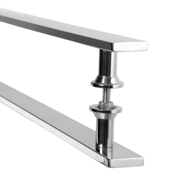 Puxador Barra Chata Inox Para Porta De Madeira 2 metros - Homefull Imagem de Puxador Barra Chata Inox Para Porta De Madeira 2 metros