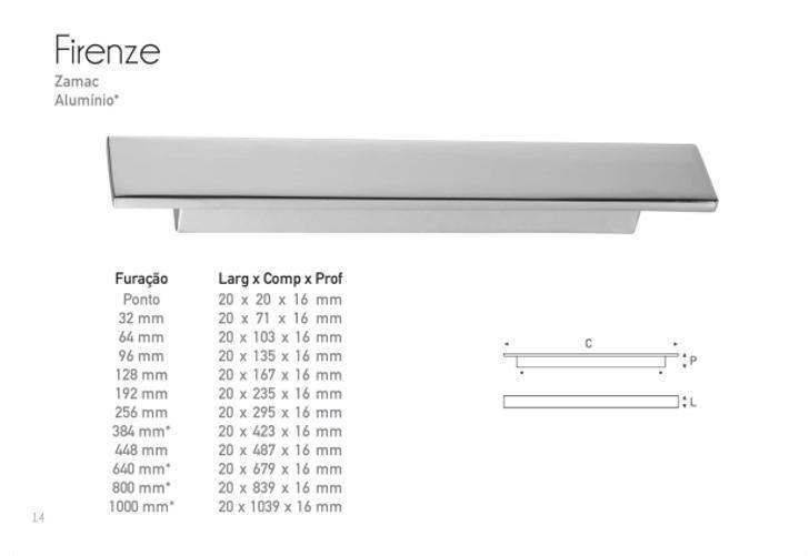 Imagem de Puxador Barra Firenze 32Mm Cromado - Gruppa