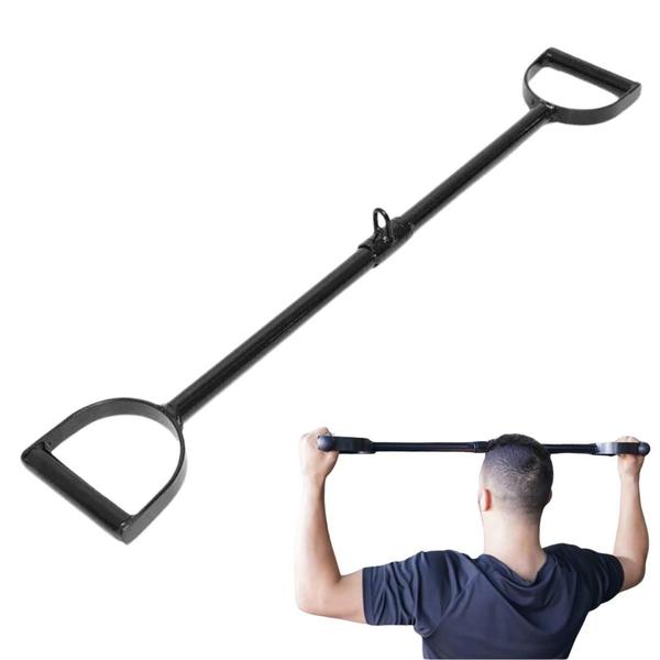 Imagem de Puxador Barra Pulley Reto De 90cm Profissional Para Academia Treino Musculação Fitness Cross over Costa Peito