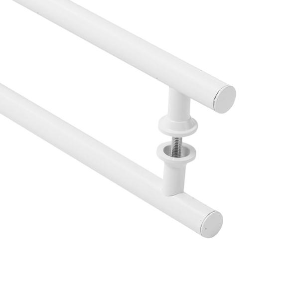 Puxador Branco Para Porta De Vidro Madeira Pivotante 60cm - Homefull Imagem de Puxador Branco Para Porta De Vidro Madeira Pivotante 60cm