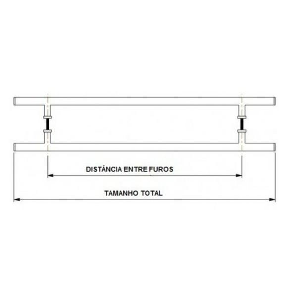 Puxador Branco Para Porta De Vidro Madeira Pivotante 60cm - Homefull Imagem de Puxador Branco Para Porta De Vidro Madeira Pivotante 60cm
