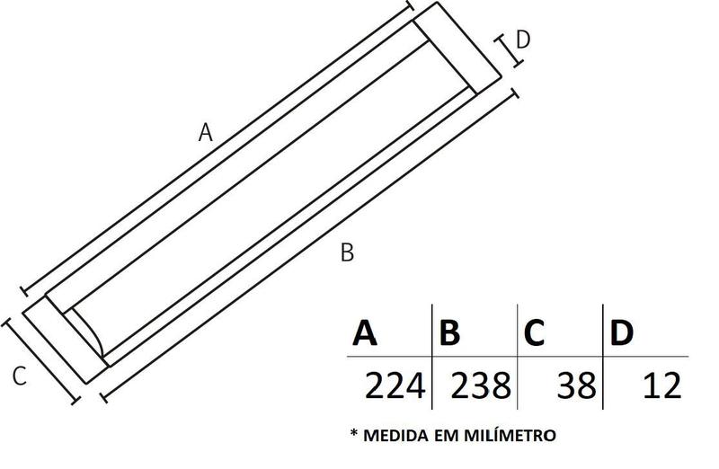 Imagem de Puxador Celleno IL 155 - Branco - 224MM