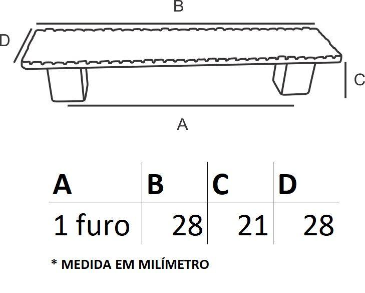 Imagem de Puxador Colonial 154 - Cromado- 28X28