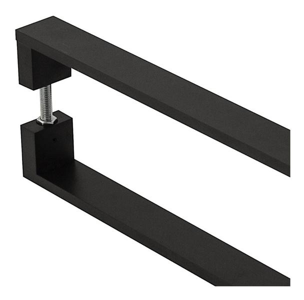 Puxador De Porta Pivotante Alumínio Inoxidável Preto 1.20mt - MetalCromo Imagem de Puxador De Porta Pivotante Alumínio Inoxidável Preto 1.20mt