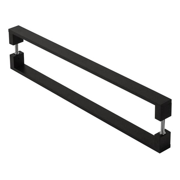 Imagem de Puxador De Porta Pivotante Alumínio Inoxidável Preto 60cm