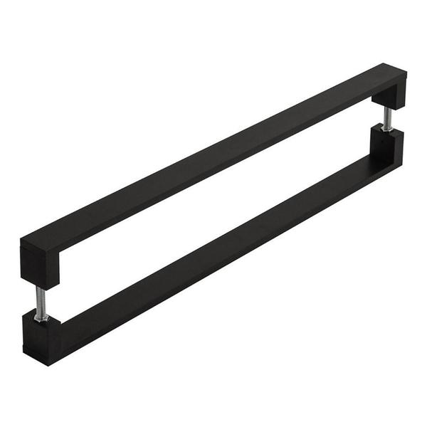 Imagem de Puxador De Porta Pivotante Alumínio Inoxidável Preto 70cm