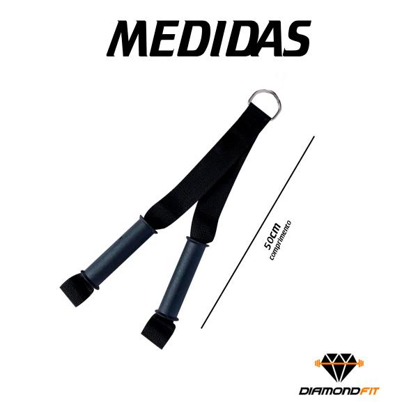 Imagem de Puxador de Tríceps Com Manopla Academia Fitness Treino Musculação