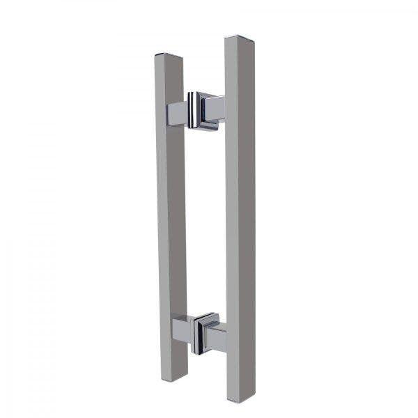 Imagem de Puxador Duplo para Porta 450mm Inox Acetinado Premium Pr4171 Ducon Metais