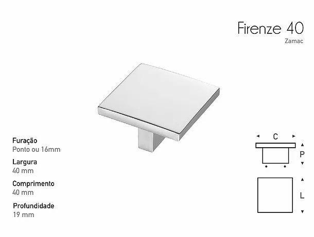 Imagem de Puxador firenze 40x40mm preto - Gruppa