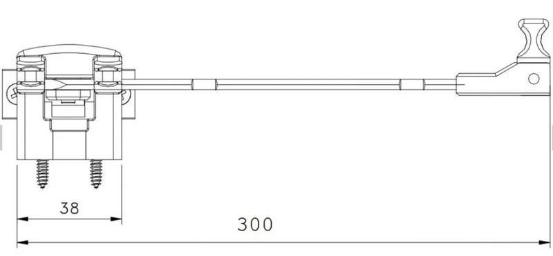 Imagem de Puxador Haste De Comando Para Janela Maxim-ar 30cm - Has34