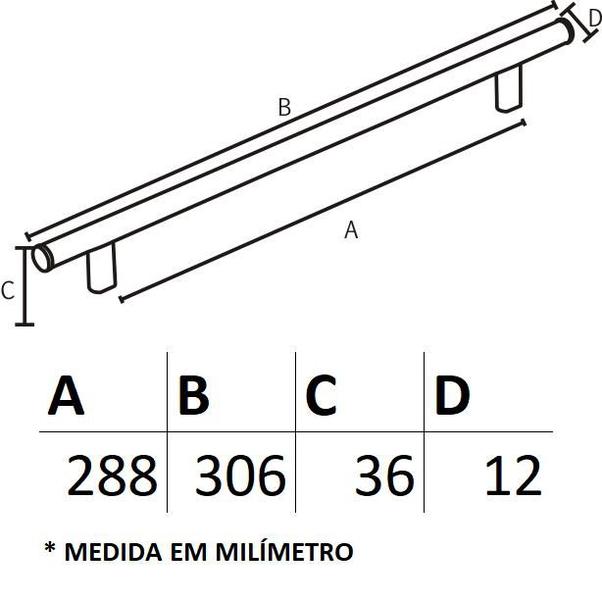 Imagem de Puxador IL 01 - Polido - 288MM