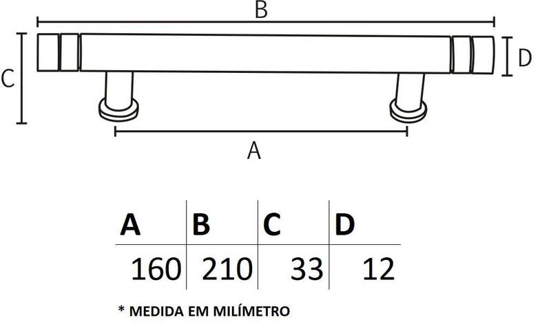 Imagem de Puxador IL 04 - Polido - 160MM