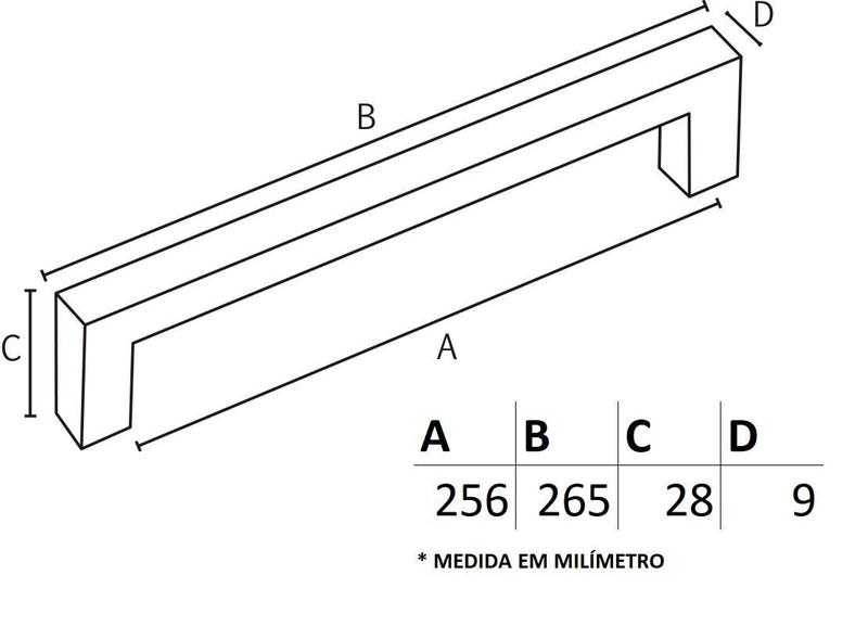 Imagem de Puxador IL 080 - Antique - 256MM