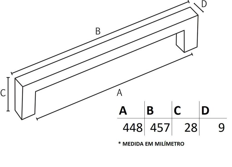 Imagem de Puxador IL 080 - Antique - 448MM