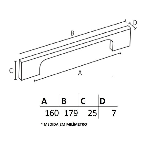 Imagem de Puxador IL 1726 - Cromado - 160MM