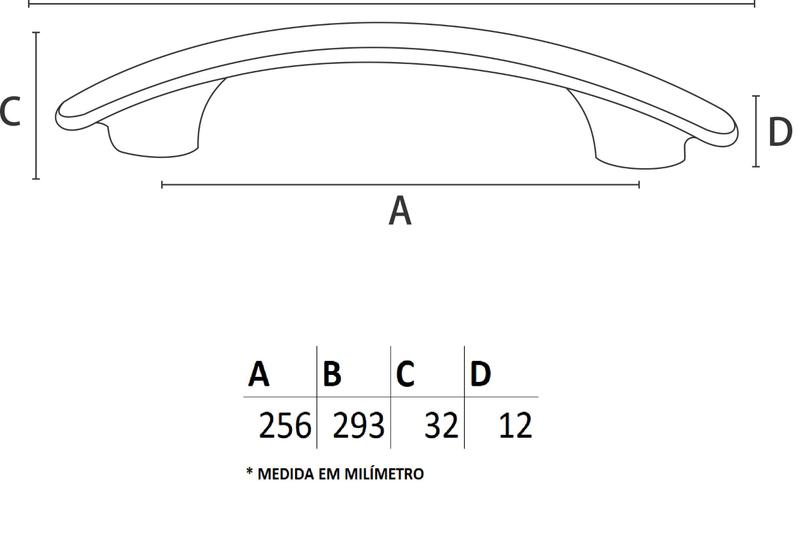 Imagem de Puxador IL 518 - Cromado - 256MM