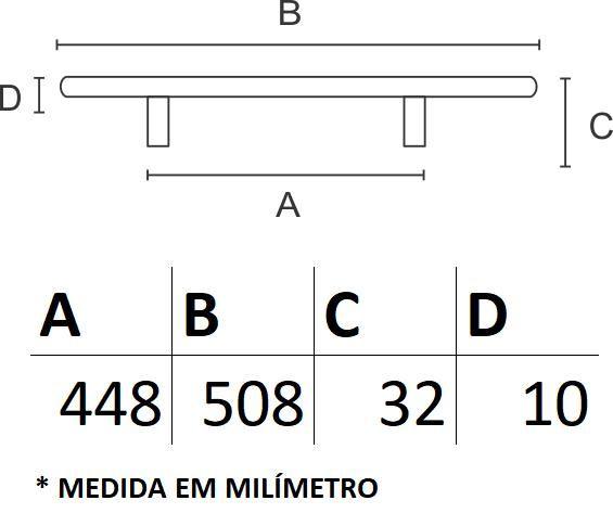 Imagem de Puxador  IL 812 - Polido - 448MM