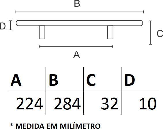 Imagem de Puxador  IL 813 - Polido - 224MM