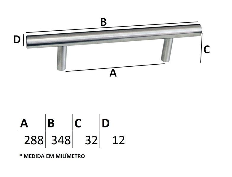 Imagem de Puxador  IL 815 - Polido - 288MM