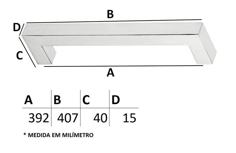 Imagem de Puxador  IL 841 - Polido - 392MM