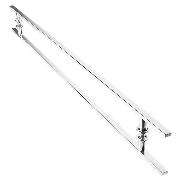 Imagem de Puxador Inox Para Porta De Correr Vidro Madeira 160 cm M.S