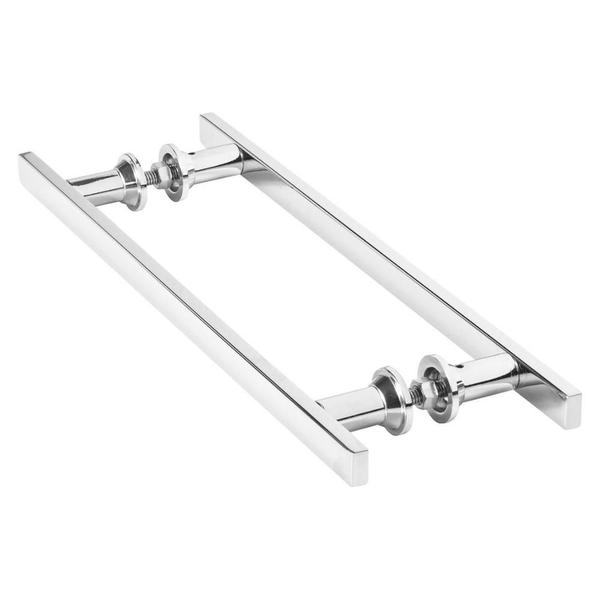 Imagem de Puxador Inox Para Porta De Correr Vidro Madeira 20cm M.S