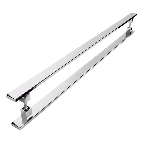 Imagem de Puxador Inox Para Porta Pivotante Madeira Vidro 1.20 metro