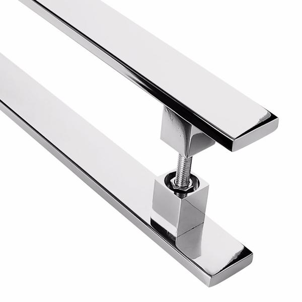 Imagem de Puxador Inox Para Porta Pivotante Madeira Vidro 80 cm