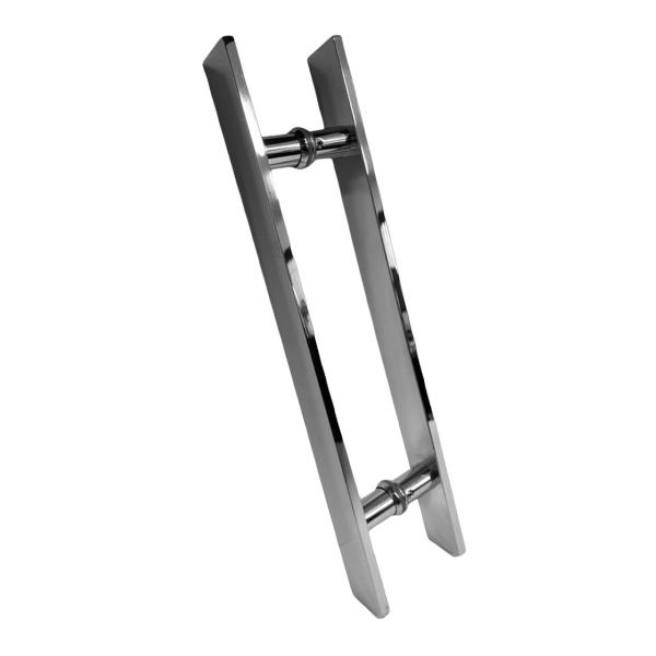 Imagem de Puxador Inox Polido Tubular Porta VIdro Porta Pivotante 45 Cm