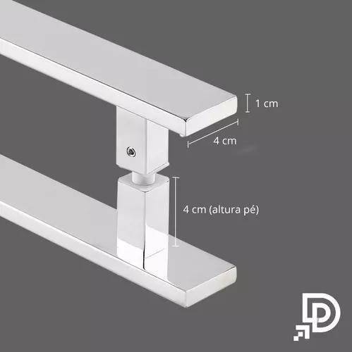 Imagem de Puxador Inox Porta Pivotante Madeira Vidro 80cm