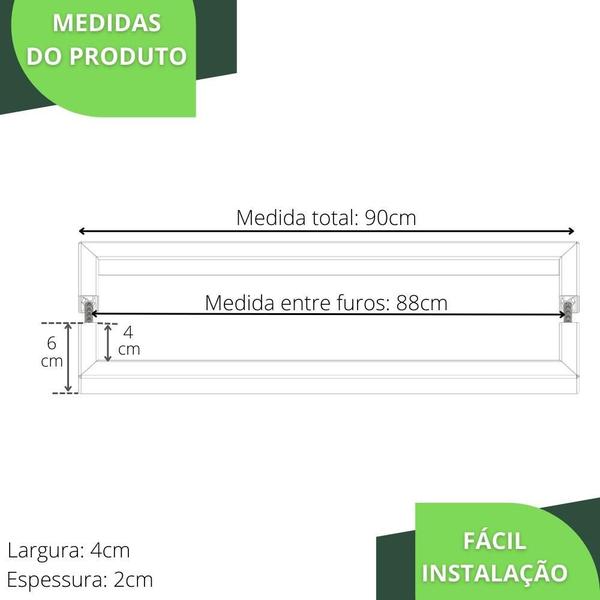 Imagem de Puxador Inox U Para Porta Pivotante Alto Brilho 90cm