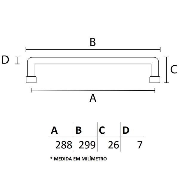 Imagem de Puxador Norbello IL 1740 - Cobre Real - 288MM