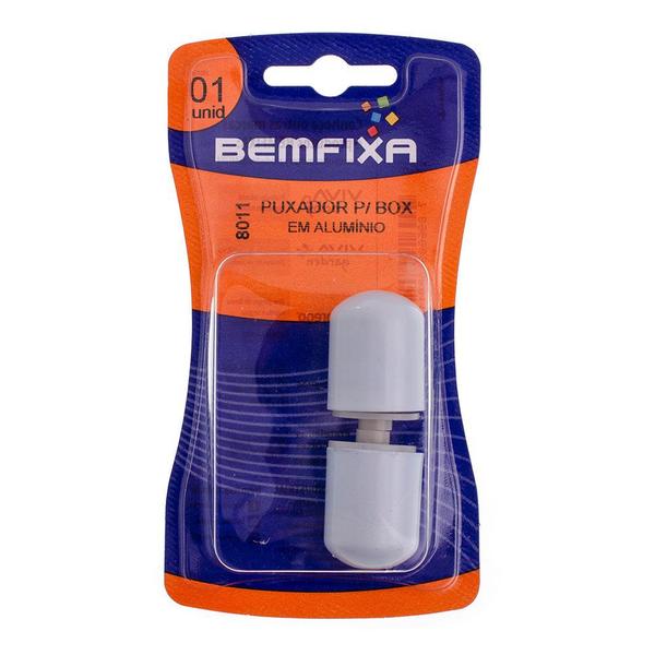 Puxador para Box Alumínio Branco - Bemfixa Imagem de Puxador para Box Alumínio Branco - Bemfixa