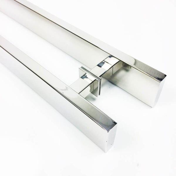 Imagem de Puxador Para Portas Grand Clean 1 m Aço Inox Polido Brilhante