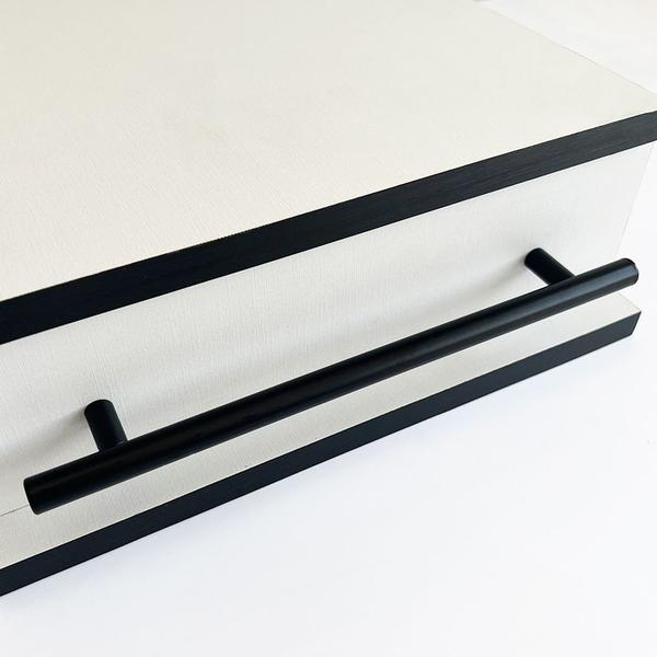 Puxador Porta Armário Gaveta Inox 128mm Preto Molise - DECORPLACE Imagem de Puxador Porta Armário Gaveta Inox 128mm Preto Molise