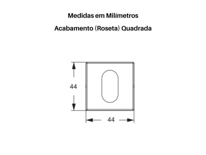 Imagem de Puxador Porta de Correr 30cm Polido Duplo + Fechadura Porta de Correr Stam 950 Roseta Quadrada